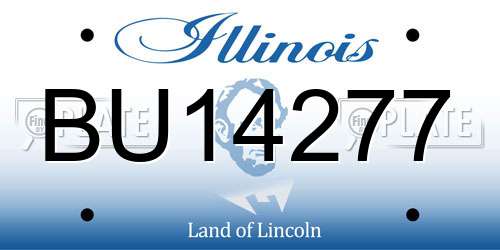 BU14277 Illinois License Plate