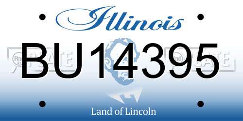 BU14395 Illinois License Plate