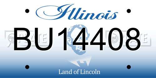 BU14408 Illinois License Plate