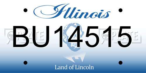 BU14515 Illinois License Plate