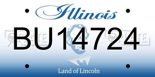 BU14724 Illinois License Plate