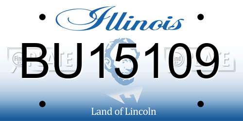 BU15109 Illinois License Plate