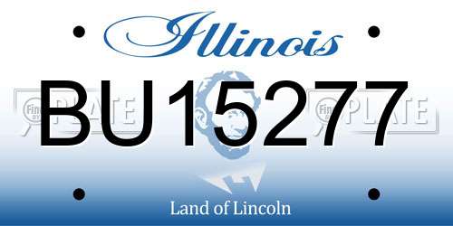 BU15277 Illinois License Plate