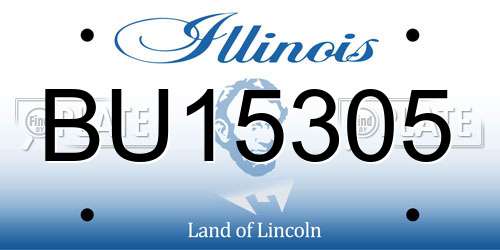 BU15305 Illinois License Plate