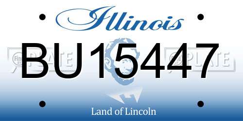 BU15447 Illinois License Plate