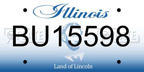 BU15598 Illinois License Plate
