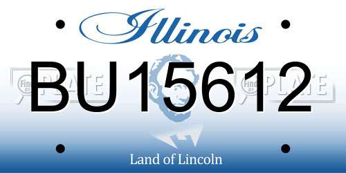 BU15612 Illinois License Plate