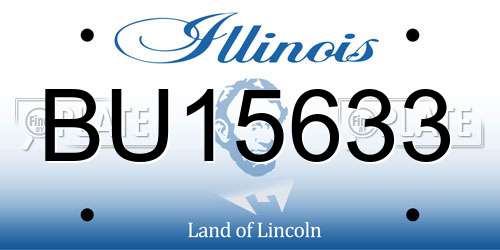 BU15633 Illinois License Plate