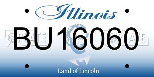 BU16060 Illinois License Plate
