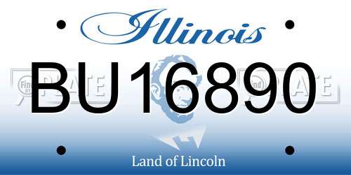 BU16890 Illinois License Plate