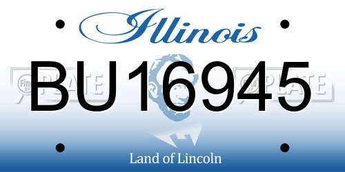 BU16945 Illinois License Plate