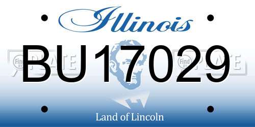 BU17029 Illinois License Plate