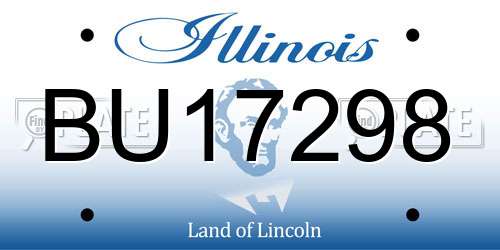 BU17298 Illinois License Plate