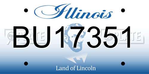 BU17351 Illinois License Plate