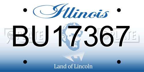 BU17367 Illinois License Plate