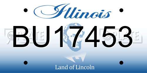 BU17453 Illinois License Plate