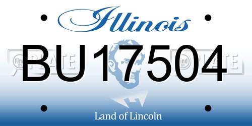 BU17504 Illinois License Plate