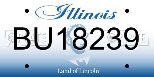 BU18239 Illinois License Plate