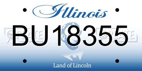 BU18355 Illinois License Plate