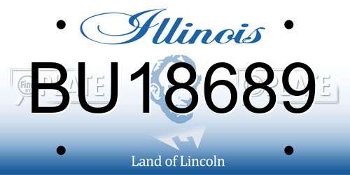 BU18689 Illinois License Plate