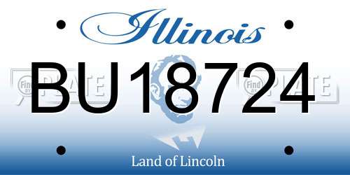 BU18724 Illinois License Plate