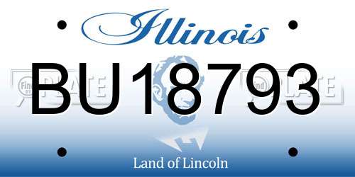 BU18793 Illinois License Plate
