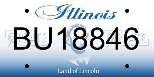 BU18846 Illinois License Plate