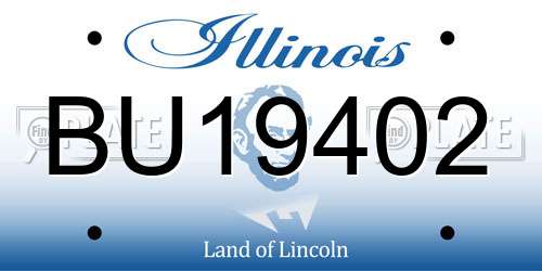 BU19402 Illinois License Plate