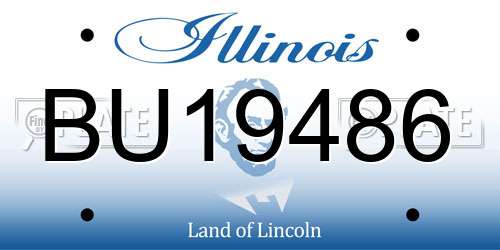 BU19486 Illinois License Plate