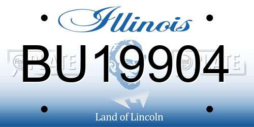 BU19904 Illinois License Plate