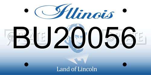 BU20056 Illinois License Plate