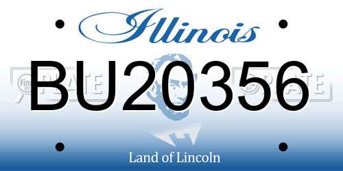 BU20356 Illinois License Plate
