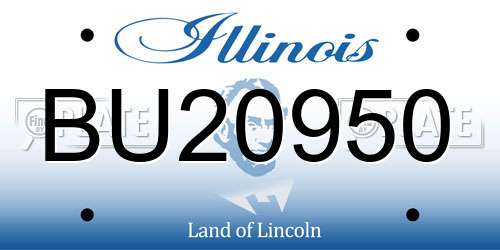 BU20950 Illinois License Plate