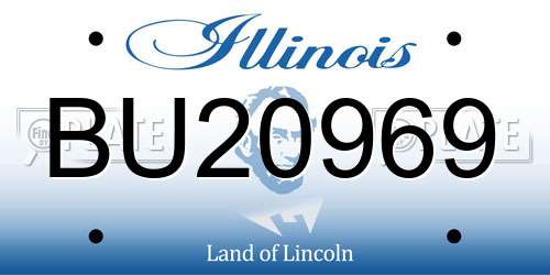 BU20969 Illinois License Plate