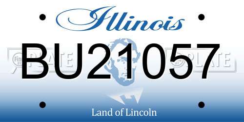 BU21057 Illinois License Plate
