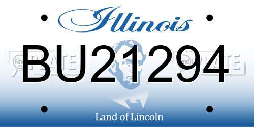 BU21294 Illinois License Plate