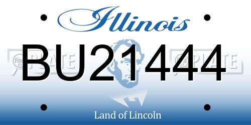 BU21444 Illinois License Plate