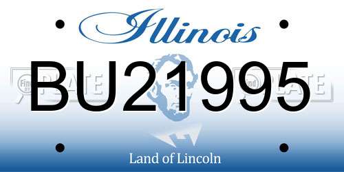 BU21995 Illinois License Plate
