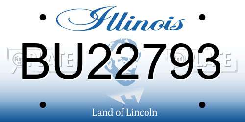 BU22793 Illinois License Plate