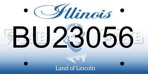 BU23056 Illinois License Plate