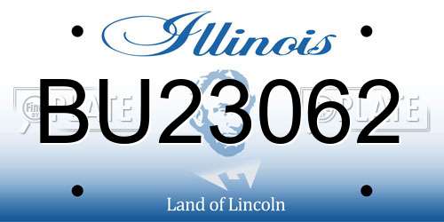 BU23062 Illinois License Plate