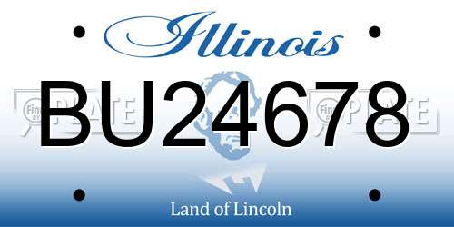 BU24678 Illinois License Plate