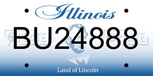 BU24888 Illinois License Plate