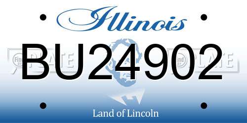 BU24902 Illinois License Plate