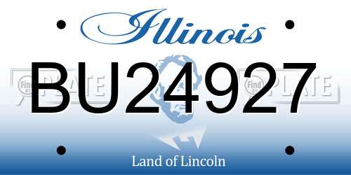BU24927 Illinois License Plate