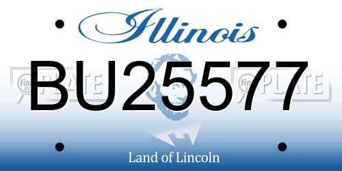 BU25577 Illinois License Plate