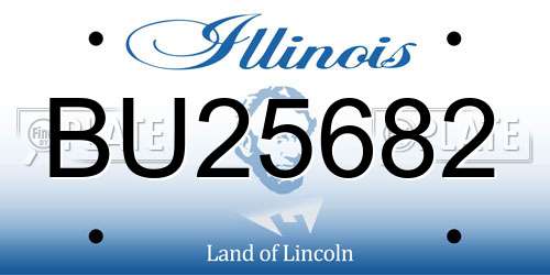 BU25682 Illinois License Plate