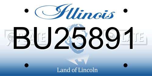 BU25891 Illinois License Plate