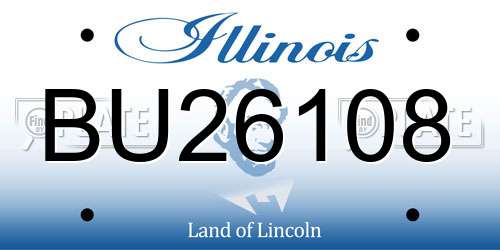 BU26108 Illinois License Plate