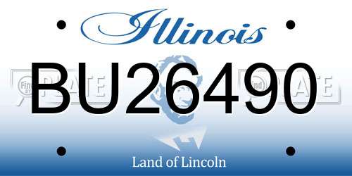 BU26490 Illinois License Plate
